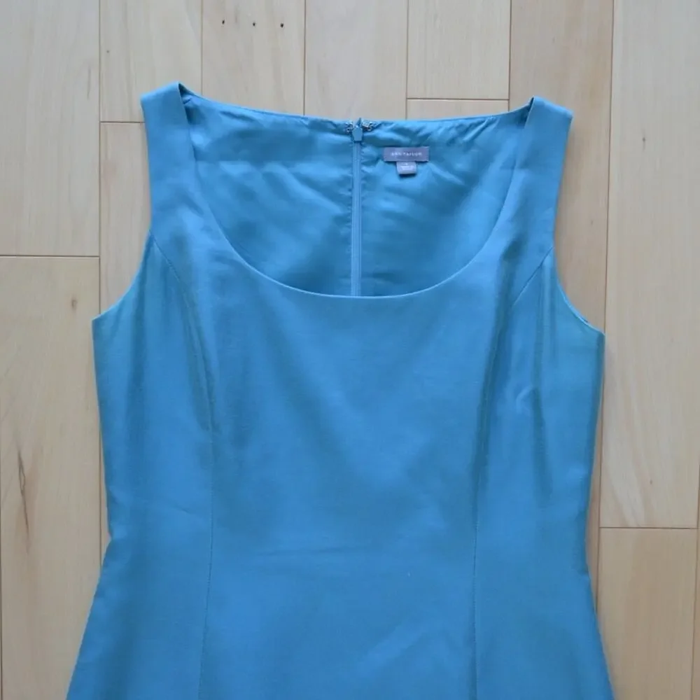 Ann Taylor Midi A Line Dress Size 6 Blue Teal
